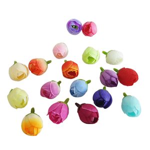 200 % goedkope kunstbloemen Rose Bud Mini Rose kop voor handband decoratieve bloemen bruiloft decoratie