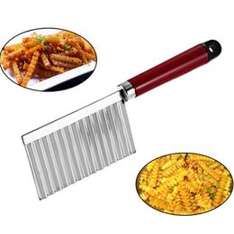 200 stks Chip Dough Groente Wortel Blade Aardappel Crinkle Golvende Cutter Slicer Roestvrij Keuken Accessoires Gereedschap SN1871