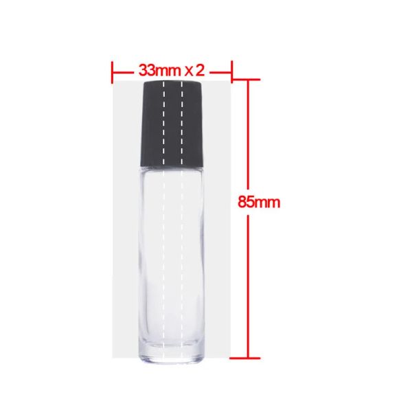 200pcs Clear PVC Film d'enveloppe thermique pour les bouteilles de rouleau d'huiles essentielles 10 ml