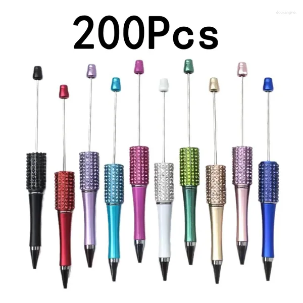 Stylos à bille en perles de diamant, 200 pièces, Style 32 couleurs, DIY