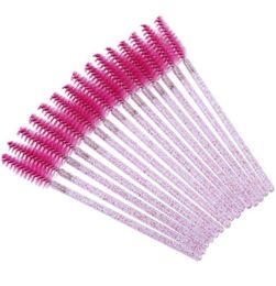 200 pièces brosse à cils en cristal jetable baguettes de Mascara applicateur greffage cils peigne à friser beauté outil de maquillage Eye Lash Brush3079993