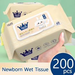 200 pcs spécial jetable pour les bébés kit d'hygiène de lingettes de tissu humide pour bébés bébé nécessite super doux mouchoir humide 240322