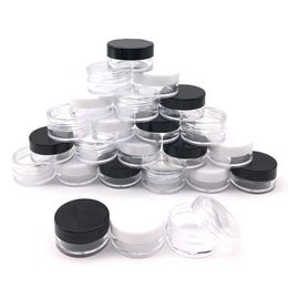 200pcs Plastique en plastique en plastique Pots Pots 2G 3G 5G Bouteilles d'échantillon à paupières Crème Balm à lèvres Boîte de stockage 189N