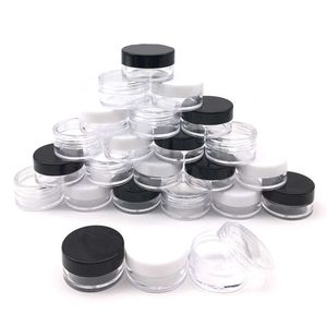 Tarro de maquillaje cosmético de plástico vacío, 200 Uds., 2g/3g/5g, botellas de muestra, crema de sombra de ojos, caja de almacenamiento de Envase de bálsamo de labio