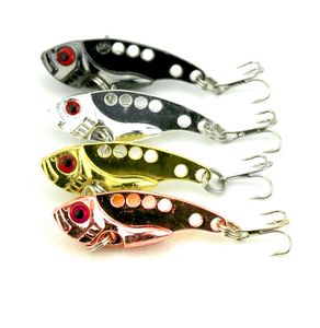 200pcs Leurre Lame 4cm 7G VIB métal dur appât basse doré jaune Crapet Minnow pêche Tackle Livraison gratuite VIB015