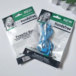 200 stks gratis post 10.5 * 15 cm rits plastic retail tas pakket hang gat verpakking headset kabel opp verpakking tas voor stereo oortelefoons