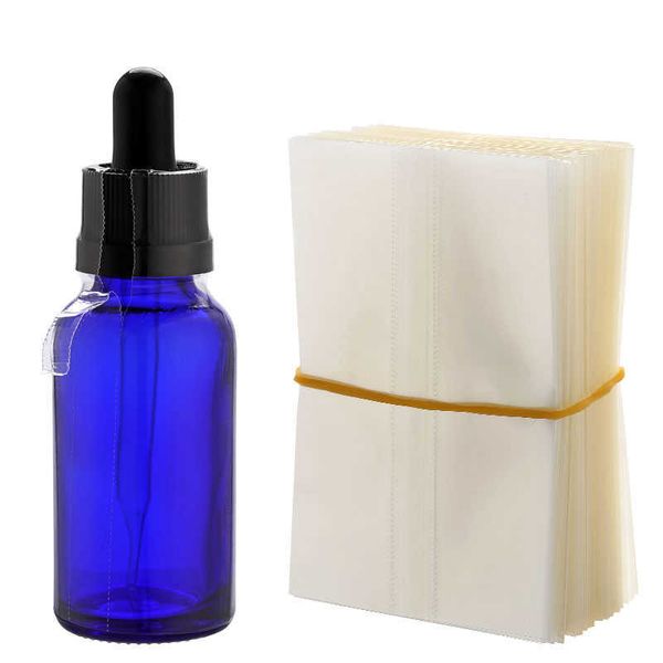 Envoltura termorretráctil de 200 piezas para 10 ml, 15 ml, 30 ml, 50 ml, bandas para botellas con cuentagotas de vidrio, uso fácil, productos profesionales 1JRX