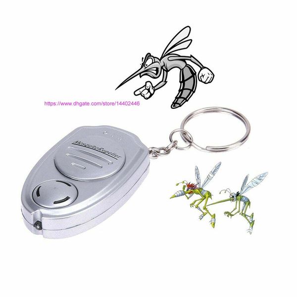 200pcs porte-clés porte-clés ultrasonique anti-moustique porte-clés mini moustique tueur électronique répulsif antiparasitaire camping kit