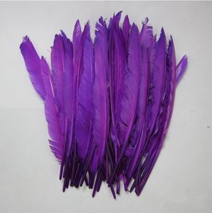 200 pcs/lot 20-30 cm/8-12 pouces plumes d'autruche or et noir plumes centres de mariage décor de mariage décor de plumes