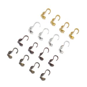 200pcs / lot 3,7 mm fin Calottes CRIGPS Beads Cove Clasps Connecteurs de chaîne de balle à crochet pour les conclusions de bijoux