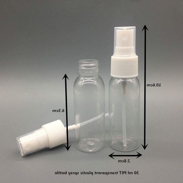 200 pcs/lot 30 ml vide PET Transparent bouteilles de pulvérisation en plastique 30 ml 1 oz bouteilles de pulvérisation pour emballage cosmétique Hjord