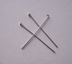 200 stks / partij 30mm / 35mm zilver rvs platte kop pen oorbel ambachtelijke sieraden maken pins naald DIY sieraden vinden componenten