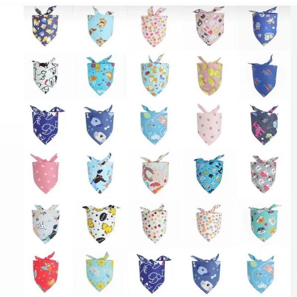 200pcs / lot vêtements pour chiens fabrication spéciale chiot bandanas collier écharpe noeud papillon coton fournitures pour animaux de compagnie Y70280P