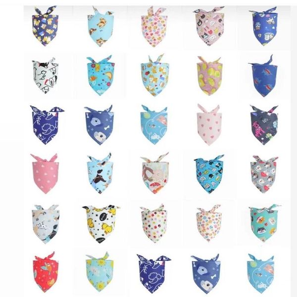 200pcs / lot vêtements pour chiens fabrication spéciale chiot bandanas collier écharpe noeud papillon coton fournitures pour animaux de compagnie Y70265U