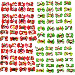 200pcs / lot chien toilettage cheveux pour animaux de compagnie arcs nœud en épingle à cheveux tête fleur fournitures accessoires de vacances Y1022329R