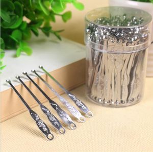 200Pcs/lot Ear Pick Stainless Steel Ear Wax Earwax Curette Remover handle Cleaner Tool Earpick Spoon Cleaning Health Care