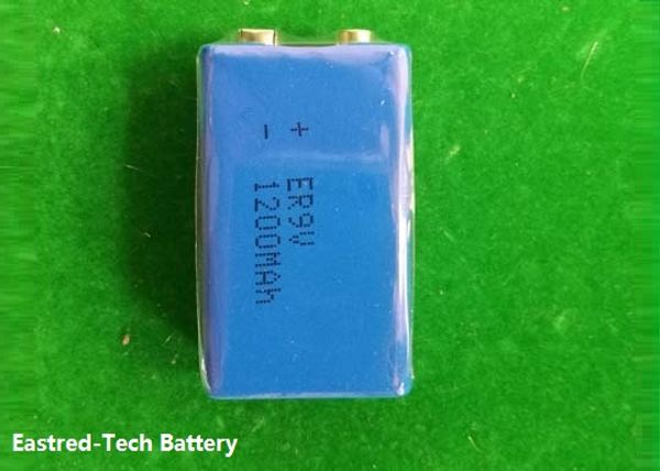 200 unids/lote ER9V batería de litio 1200mAh ER 9V para alarma de detectores de humo