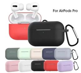 200pcs / lot pour Apple Airpods Cases Silicone Soft Ultra Thin Protector Airpod Cover Earpod Case Anti-drop Airpods pro Cases DHL Shipping 168DD