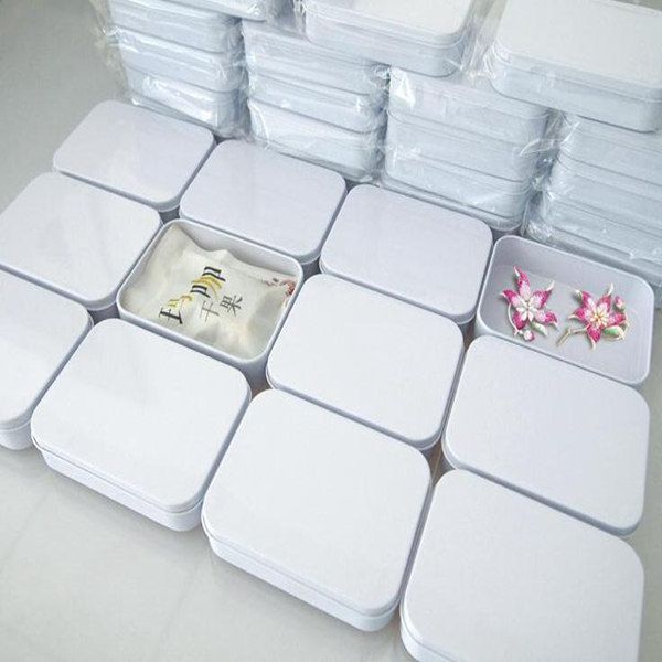 200 unids/lote envío gratuito por DHL/Fedex 110*80*25mm caja rectangular de lata de té blanco caja de almacenamiento de joyería de dulces y pastillas de menta