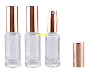 200 stks / partij Luxe Dikke 15 ML Glas Parfum Flessen Vloeibare Essentiële Olie Cosmetische Container Lege Spray Fles