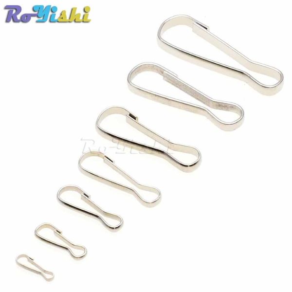 200pcs / lot multi taille en métal sac à main fermeture à glissière tirettes mousqueton crochets paracord longes lariat téléphone carte d'identité porte-badge 276L