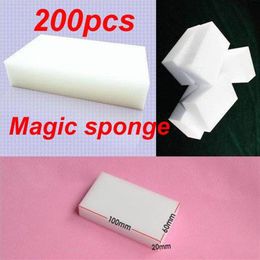 200pcs / lot éponge multifonctionnelle pour le nettoyage éponge magique gomme nettoyant mélamine 100x60x20mm2683