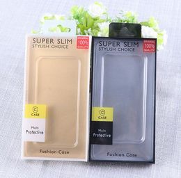 200 stks / partij PVC Box Verpakking voor Mobiele Mobiele Telefoon Case Cover Verpakking met Hang Gat Groothandel