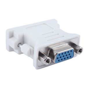 200 stks veel topkwaliteit DVI 24 + 5 MANNELIJKE NAAR HD 15 PIN VGA SVGA Vrouwelijke videokaart Monitor LCD Converter Adapter