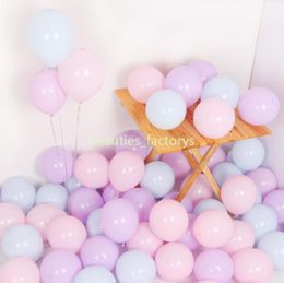 200pcs macaron bonbons ballons colorés pastel tartex ballon festival anniversaire événement de fête de fête de salle de mariage décoration 10 pouces7589118