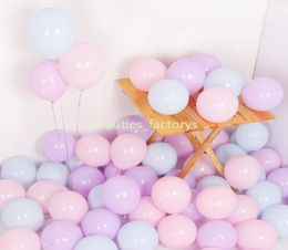 200pcs macaron bonbons ballons colorés pastel tartex ballon festival anniversaire épreuve de fête de fête de salle de mariage décoration 10 pouces6294726