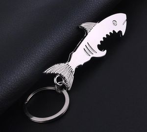 200pcs métal 2 en 1 porte-clés ouvre-bouteille créatif requin poisson porte-clés ouvre-bière porte-clés anneau ouvre-boîtes alliage requin-forme SN6104