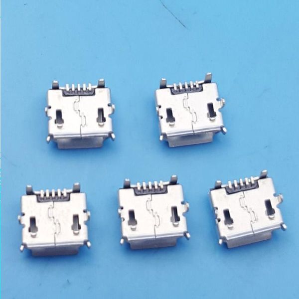 200 Uds Micro USB tipo B hembra conector de 5 pines conectores de soldadura PCB inversos Ijejm