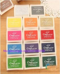 200pcs multi-couleurs 15 couleurs bricolage de travail de travail de travail d'huile set gros craft encre pad inkpad artisan papier9208805