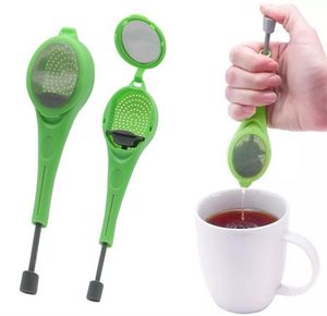 200pcs New Silicon Strainer Silicone Reusable Leaf Bag Infuser Filter Diffuser Loose Leaf Green Color JL1606