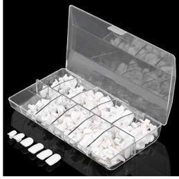 200 stks / pack 5 maten valse nep nagels tips vak voor flexibele oefen model training hand false nagel tips DIY Nail Art Design tool