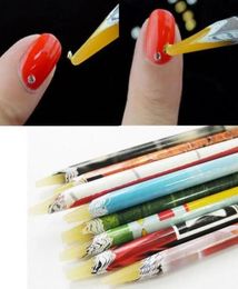 200 stks Oppakken Strass Picker Pen Houten Wax Pen Nail Manicure Tool Willekeurige Kleur KD19601010