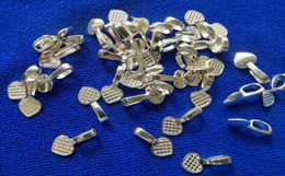 200pcs Glue en métal plaqué en argent sous caution coeur charme pendentif Blanks Cabochon Paramètres A11586SP pour les bijoux Make5011872