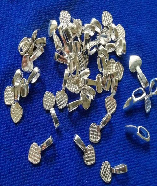 200pcs Glue en métal plaqué en argent sous caution coeur charme pendentif Blanks Cabochon Paramètres A11586SP pour les bijoux Making7063706