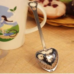200 % roestvrij staal hartvormige hartvorm thee infuser zeef lepel lepel lepels bruiloft feest cadeau voorkeur 261D