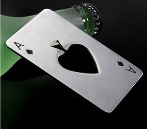 200 % Stijlvolle poker Playing Card Ace of Spades Bar Tool Soda bierfles Cap Opener Gift1382948