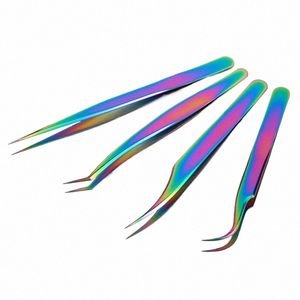 200 pièces pince à épiler faux œil pince à pince à sourcils pince à épiler pour cheveux Nail Art à souder L Tgs outils de maquillage D0Z8 #