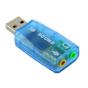 200 stks USB naar 3D Audio USB Externe geluidskaartadapter 5.1 Kanaalsgeluid Professionele Microfoon 3.5mm