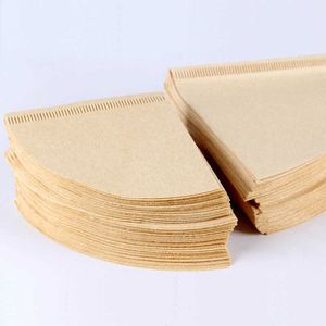 Papier filtre à café en forme de V, 200 pièces, 1-2/2-4 tasses pour filtres goutteurs V60, tasses à expresso, outils d'égouttage 210607