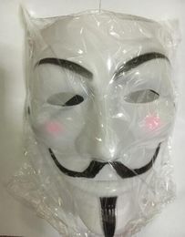 200 stks Vendetta Masker V Maskers Fawkes V Vendetta Team Roze Bloed Litteken Masquerade Movie Volwassen Guy Halloween Cosplay Party Gezicht Carnaval