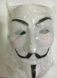 200 % Vendetta Mask v Masks Fawkes v Vendetta Team Pink Blood Scar Masquerade Movulus Volwassen Guy Halloween Cosplay Party Face Carniv1372163