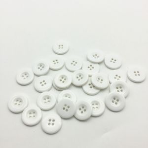 200pcs White Resin 4 Holes Buttons Round Sewing Shirt Button DIY Crafts Embellishments Accessories