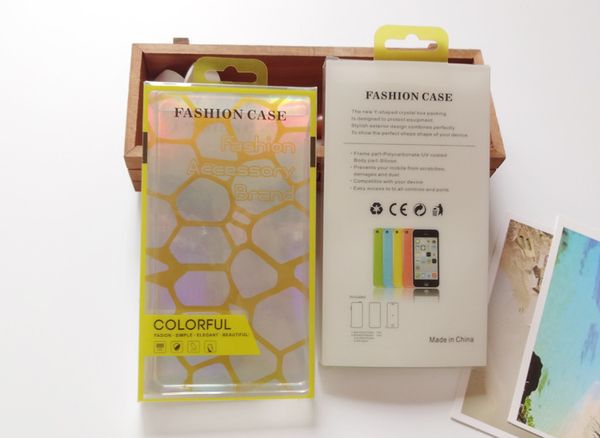 200 peças atacado universal pacote de capa de celular pvc colorido caixa de embalagem de plástico para iphone 7/6 6plus bandejas internas