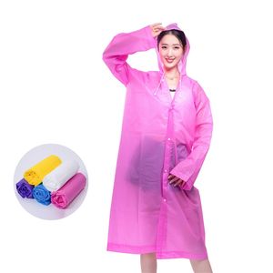 200 stks Dames Regenjas en Waterdichte Hooded Eva Regenjasje Poncho Buiten Wandelen Regenkleding Uniform Code Regenjas Dames Regenjas