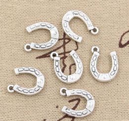 200pcsilot Tibetan Silver U Lucky Horseshoe Charms Hanger voor Sieraden Maken 15x12mm