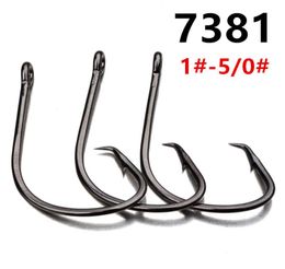 200pcslot 150 7381 Sport Circle Hook High Carbon Steel Barbed Fishing Hooks Fishhooks Pesca Tackle Accesorios KU88853401